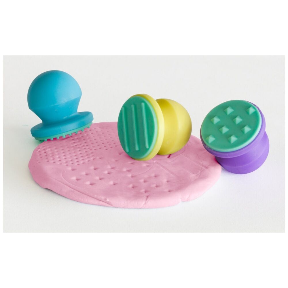 2x 3pc First Creations Easi-Grip Modelling Clay Texture Stamps Kids Activity 12m+
