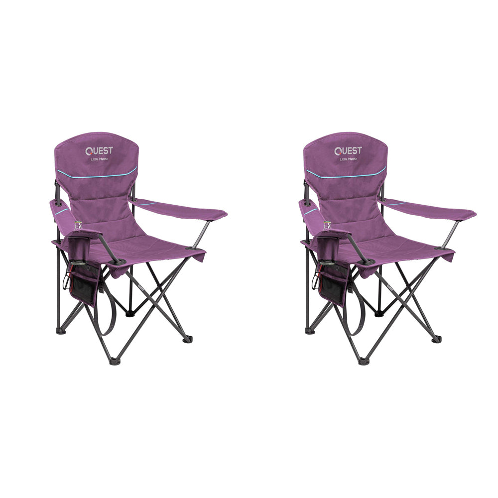 2PK Quest Outdoors Steel Frame Little Mutha Camp Chair - Purple