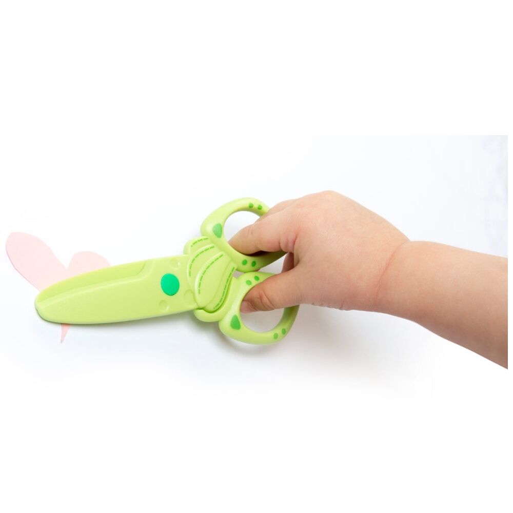 6PK First Creations Kids Safety Scissors Blunted Ends Child Safe Green 24m+
