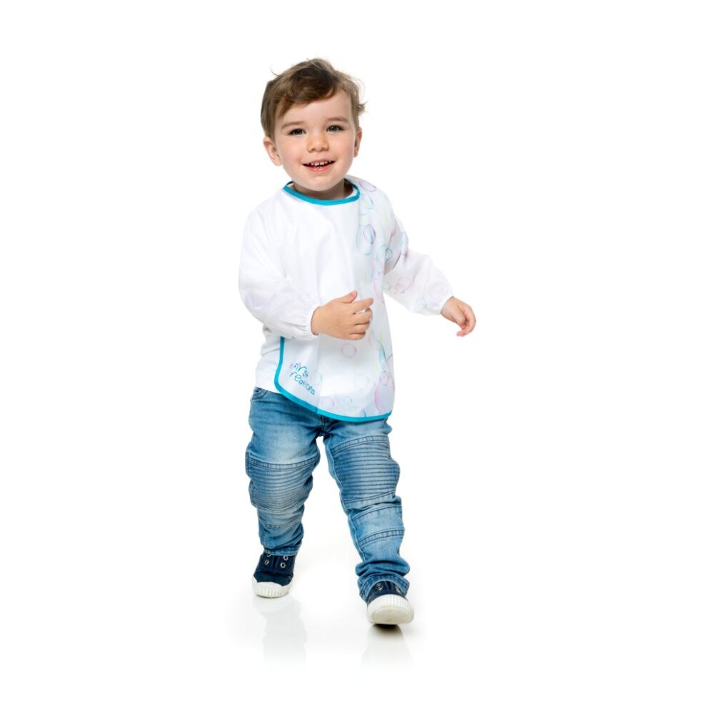 4PK First Creations Toddler Long-Sleeve Smock Wipe-Clean Kids Craft Accessory 12m+