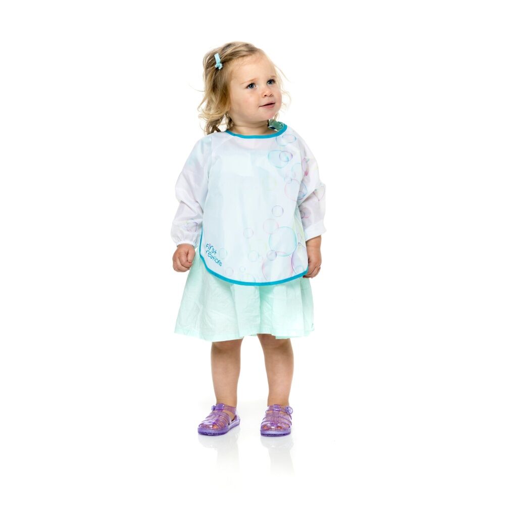 4PK First Creations Toddler Long-Sleeve Smock Wipe-Clean Kids Craft Accessory 12m+