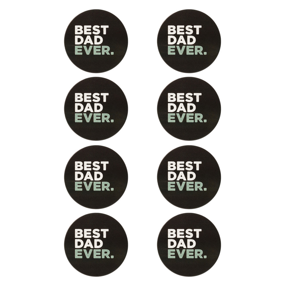 8PK Splosh Fathers Day 10.5cm Ceramic Best Dad Ever Coaster Round