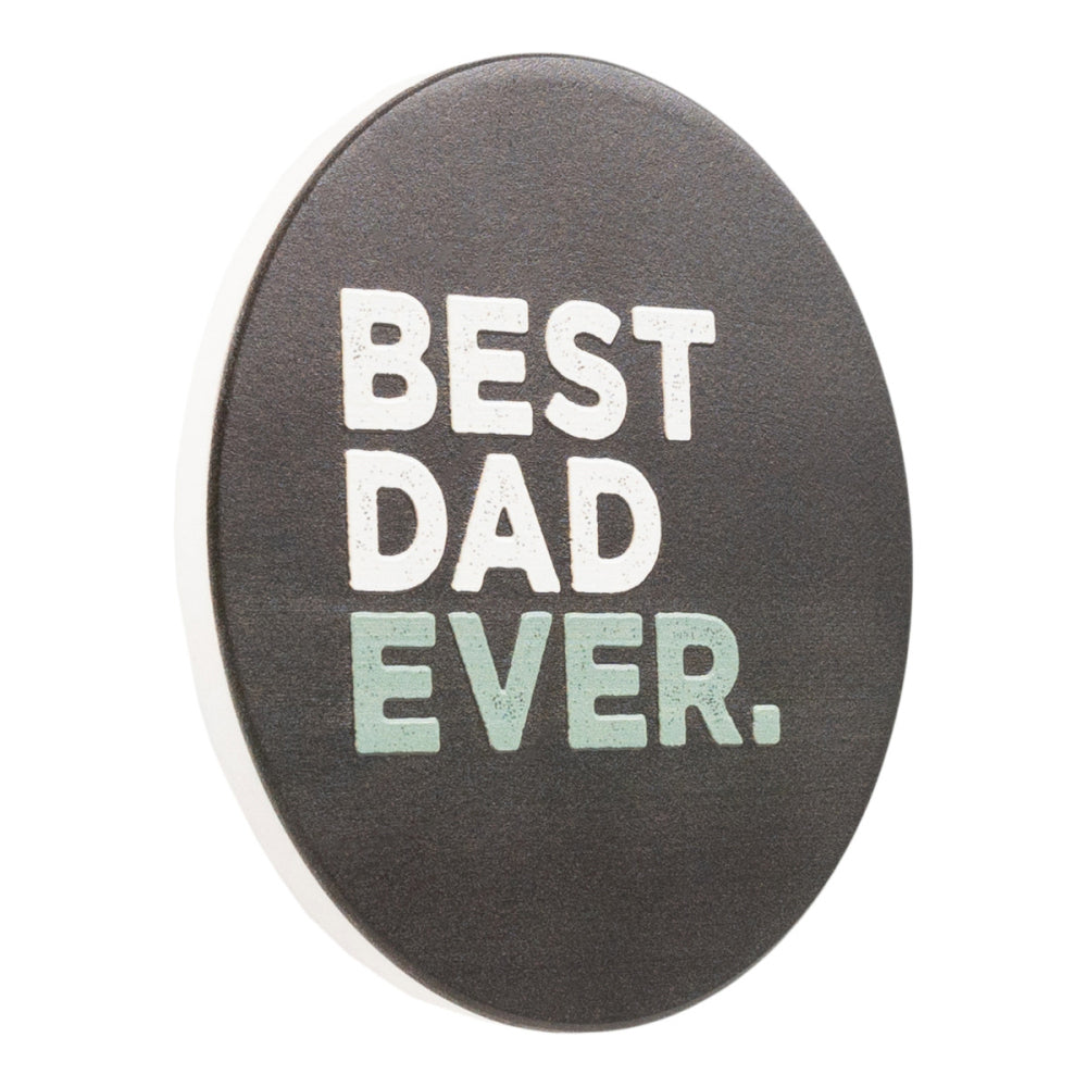 8PK Splosh Fathers Day 10.5cm Ceramic Best Dad Ever Coaster Round