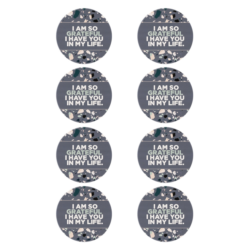 8PK Splosh Fathers Day 10.5cm Ceramic Grateful Coaster Round