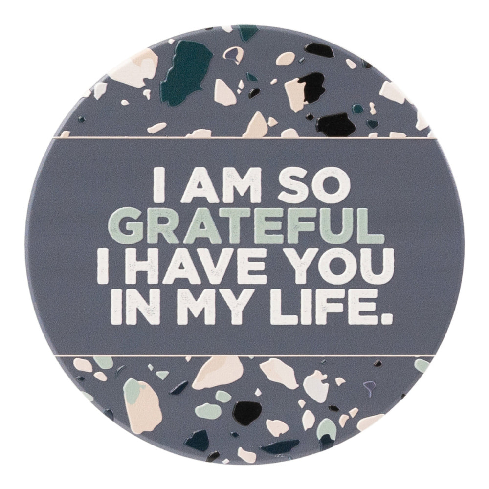 8PK Splosh Fathers Day 10.5cm Ceramic Grateful Coaster Round