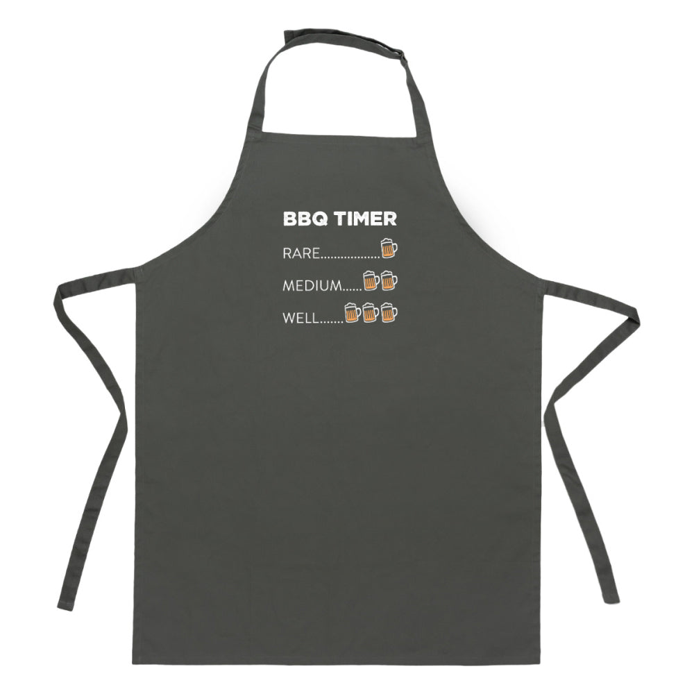 2x Splosh Fathers Day 90cm Polyester BBQ Timer Apron Cooking/Grilling Bib Black