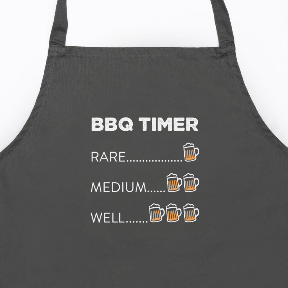 2x Splosh Fathers Day 90cm Polyester BBQ Timer Apron Cooking/Grilling Bib Black