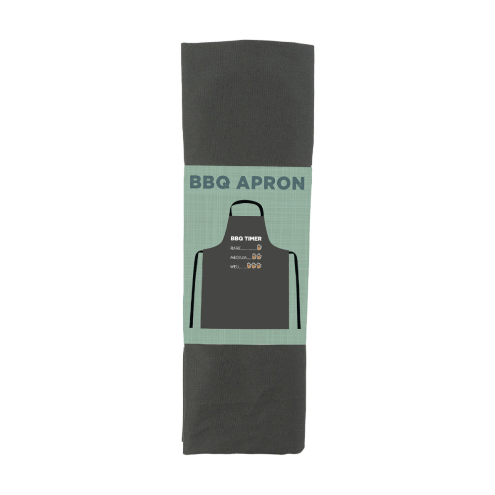 2x Splosh Fathers Day 90cm Polyester BBQ Timer Apron Cooking/Grilling Bib Black