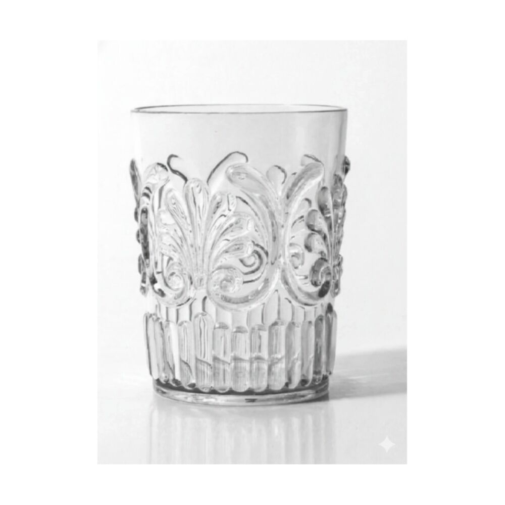 6PK SS Collective Clear Scallop Design Acrylic Tumbler Drinkware 472ml