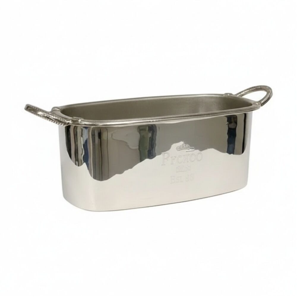 SS Collective Oval Dot Detail Drinks/Ice Bucket W/ Leather Handles 48x24x19cm