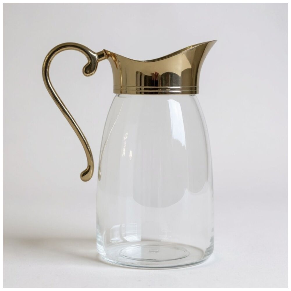 SS Collective Tall Epoque Pitcher/Jug Clear W/ Gold Handle & Spout 2L