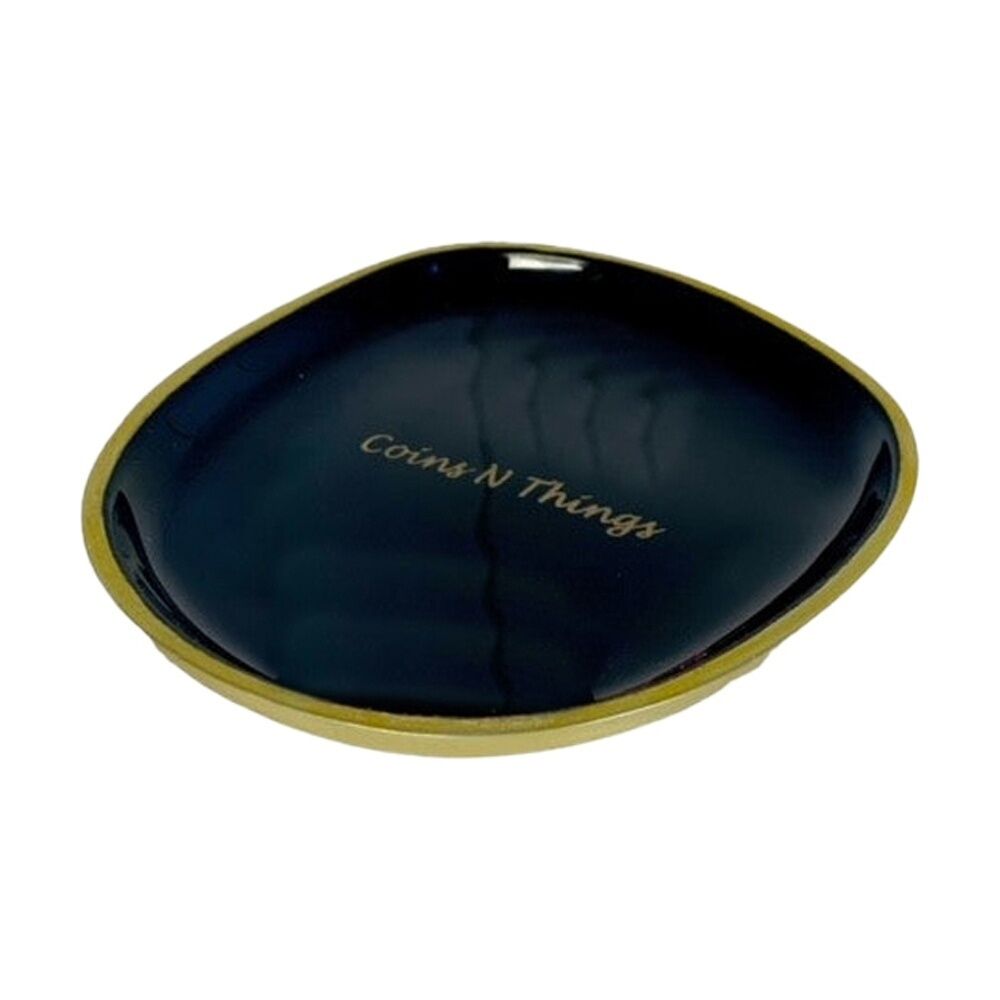 4PK SS Collective Keys N Things Trinket Dish Home Decor Black & Gold