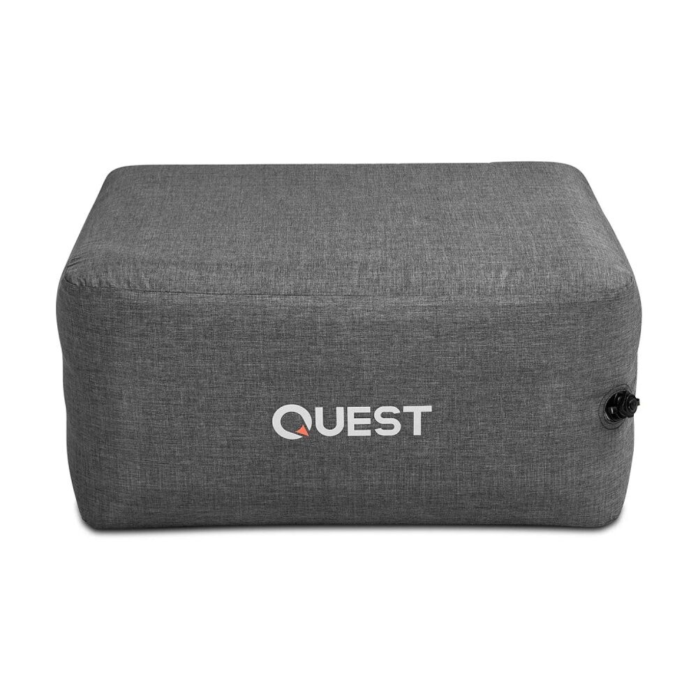 Quest Outdoors Air Foot Stool Inflatable Water-Resistant Drawstring Bag Grey