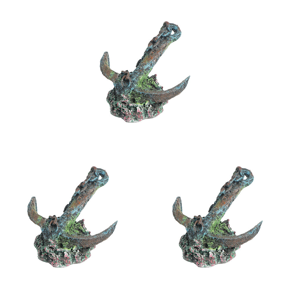 3PK Dudley's World Of Pets Anchor Tank/Aquarium Decoration