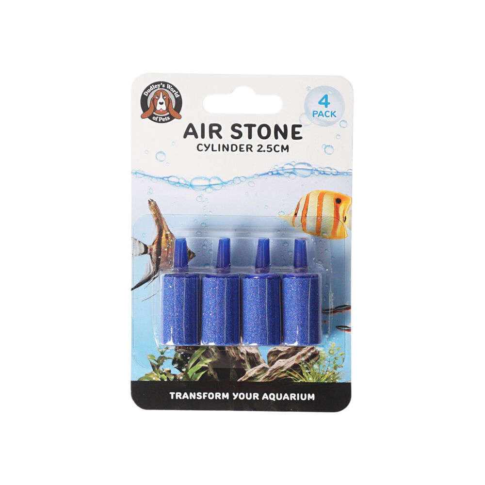48pc Dudley's World Of Pets Aquarium/Tank Airstone Cylinder 2.5cm - Blue