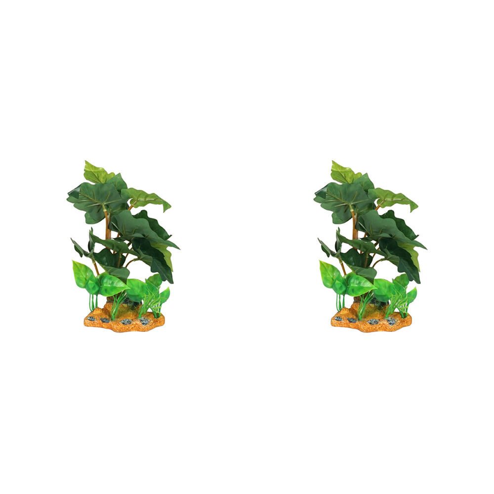2PK Dudley's World Of Pets Aquarium/Fish Tank Resin Plant Decor 15cm