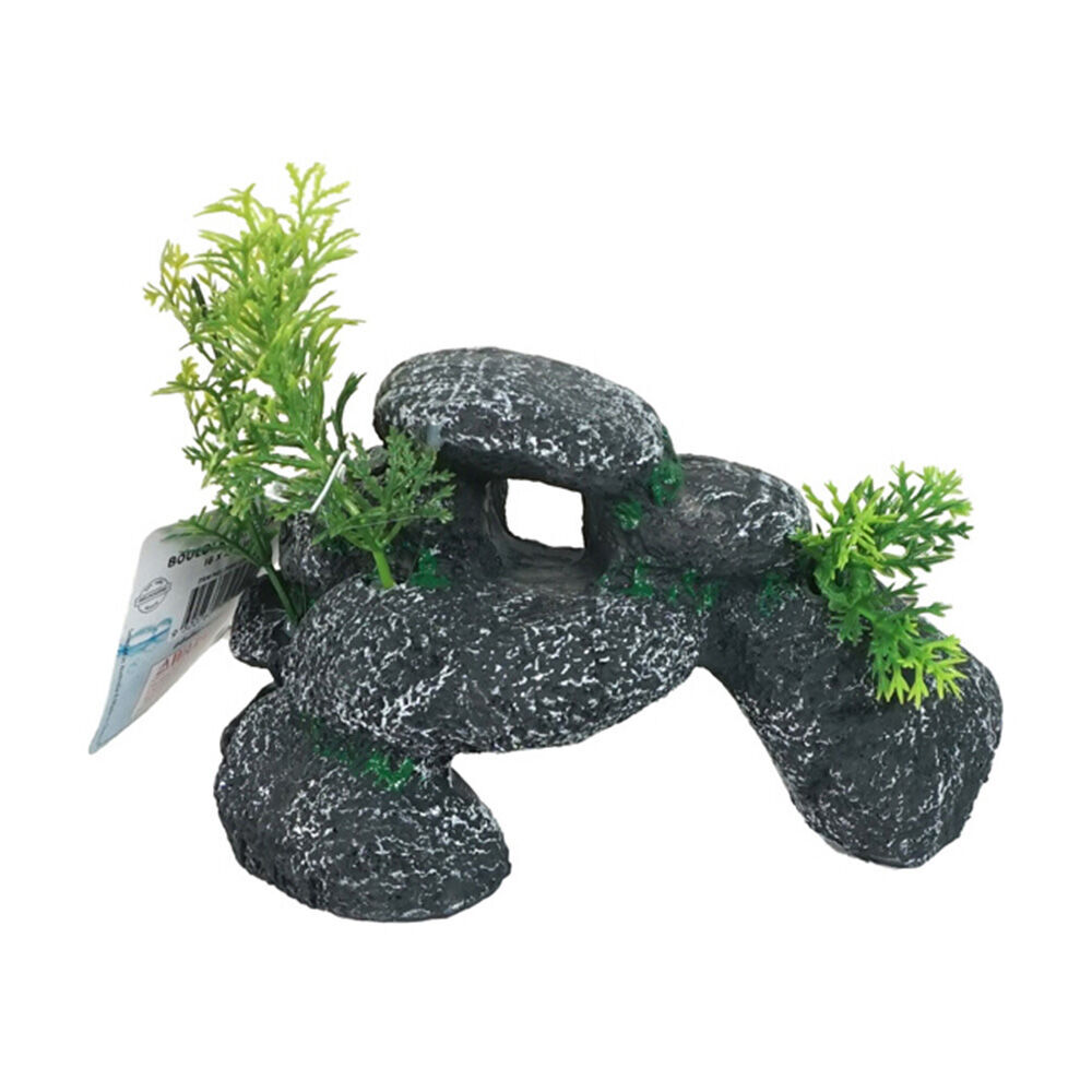 2PK Dudley's World Of Pets Aquarium/Fish Tank Resin Boulder Decor 12cm