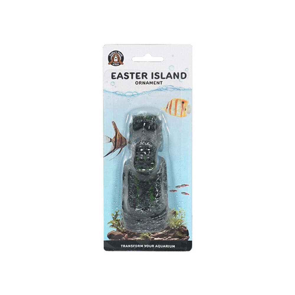4PK Dudley's World Of Pets Aquarium/Fish Tank Easter Island Decor 20cm
