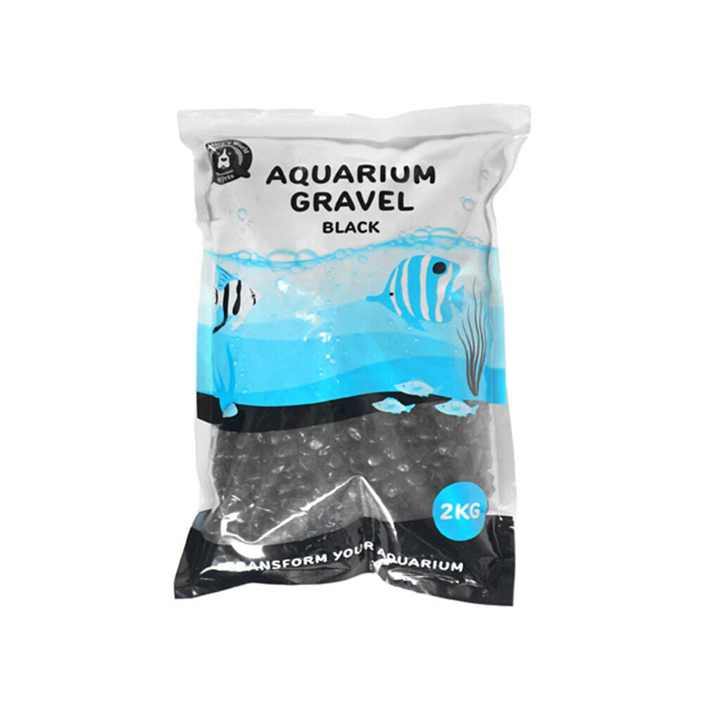 6PK Dudley's World Of Pets Aquarium/Fish Tank Gravel 2kg - Black