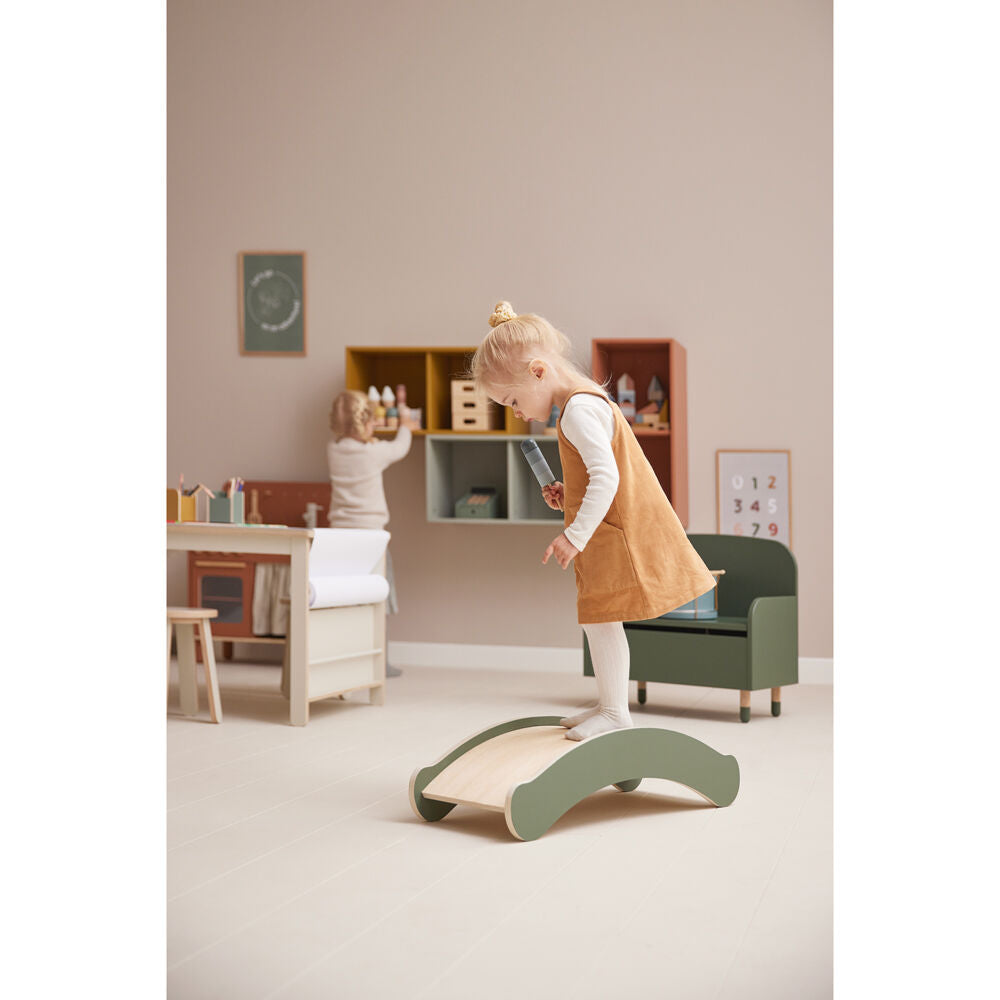 Flexa Wooden Kids/Toddler Fun Balance Board Deep Green 1y+