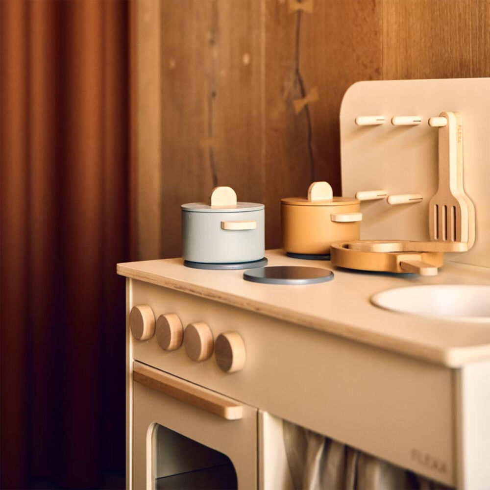 Flexa The Kitchen Wooden for Kids/Toddler Cream 3y+