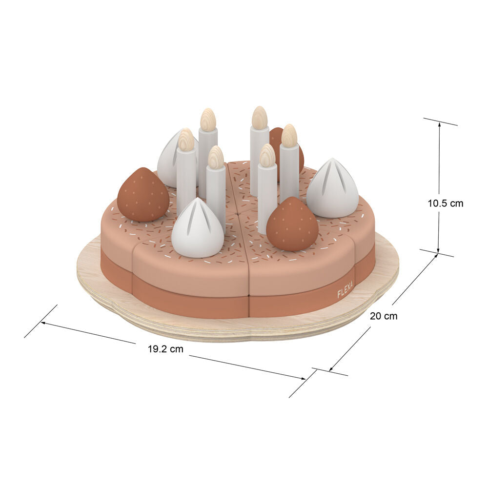 24pc Flexa Wooden Birthday Cake Set for Kids/Toddler 2y+