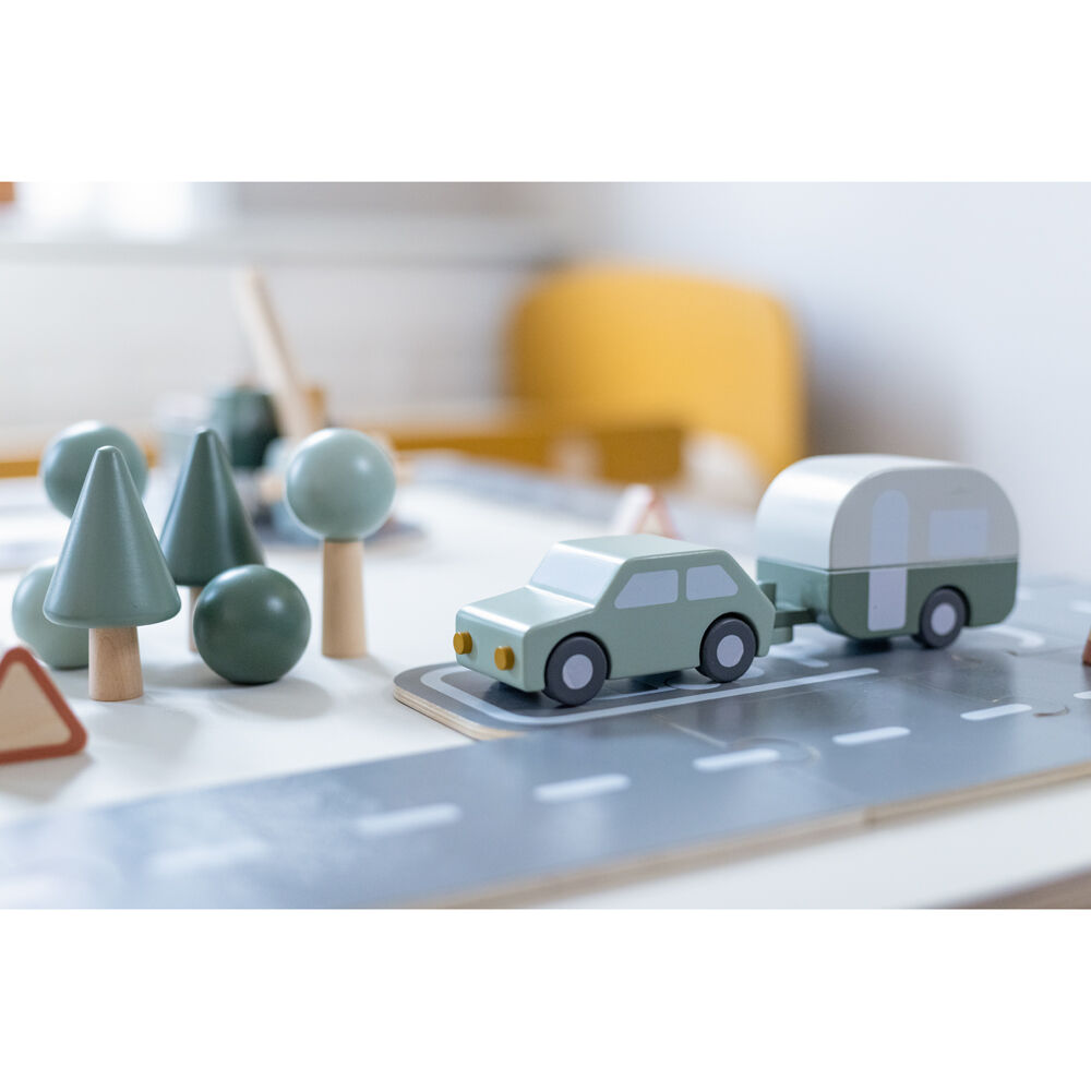 4pc Flexa Wooden Toy Cars with Rolling Wheels for Kids/Toddler 1y+
