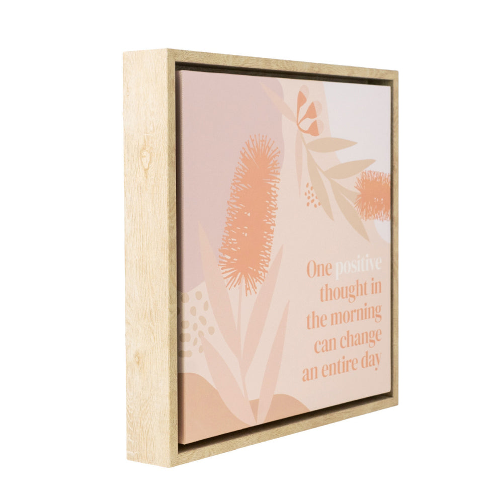Splosh Fleur Positive Framed Canvas Home Decor 34x34cm