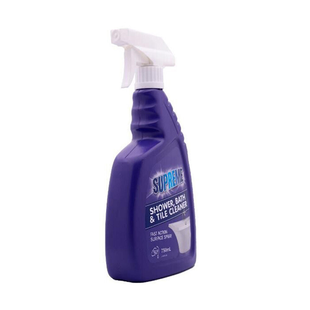 12PK Supreme Shower Bath & Tile Cleaner Surface Spray 750ml