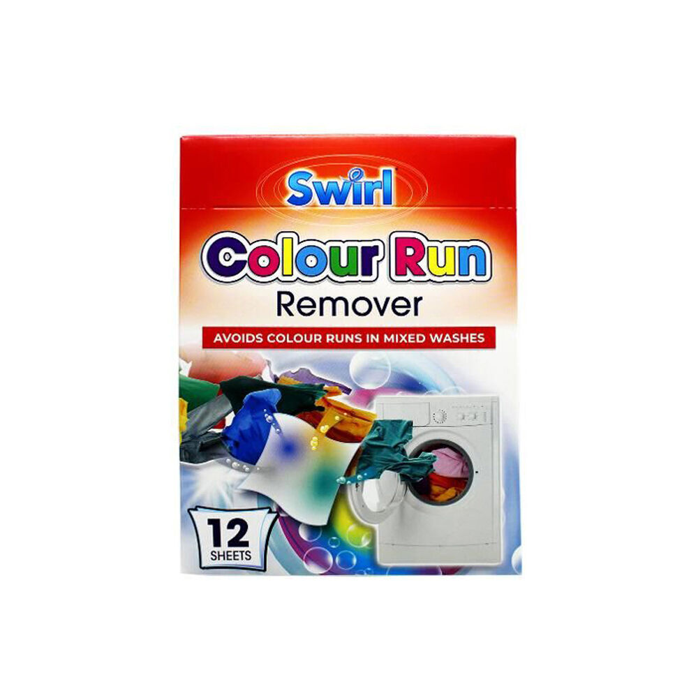 12x 12pc Swirl Colour Run Remover Dye Catcher Laundry Sheets 11x20cm