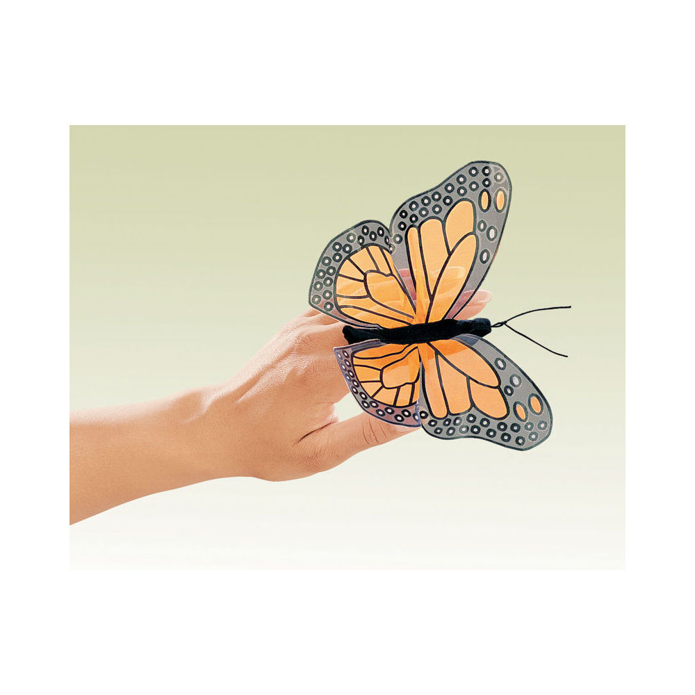 6pc Folkmanis Mini Monarch Butterfly Finger Puppet 3y+