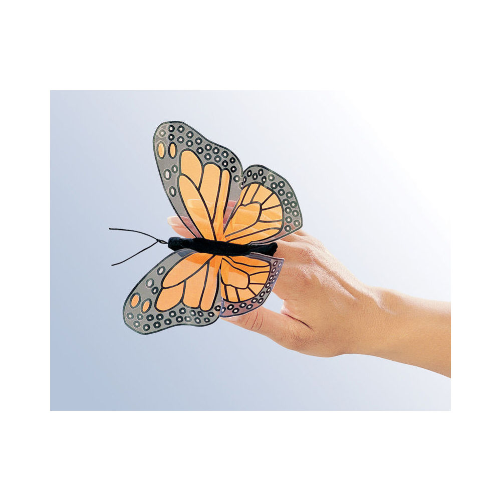 6pc Folkmanis Mini Monarch Butterfly Finger Puppet 3y+