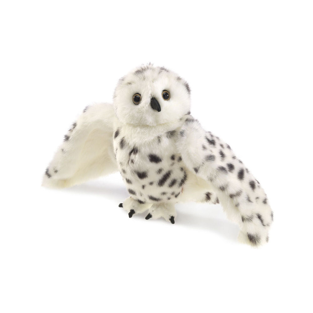 Folkmanis Snowy Owl Hand Puppet 25x53cm Kids Toy - White 3y+