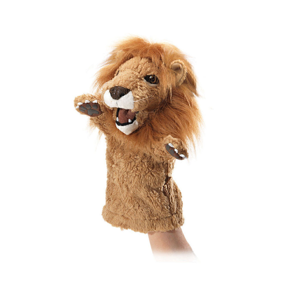 Folkmanis Lion Stage Hand Puppet 15x33cm Kids Toy - Brown 3y+