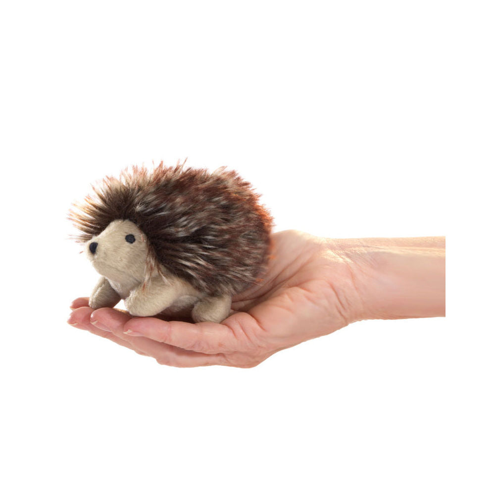 6pc Folkmanis Mini Hedgehog Finger Puppet 10x10cm - Brown 3y+