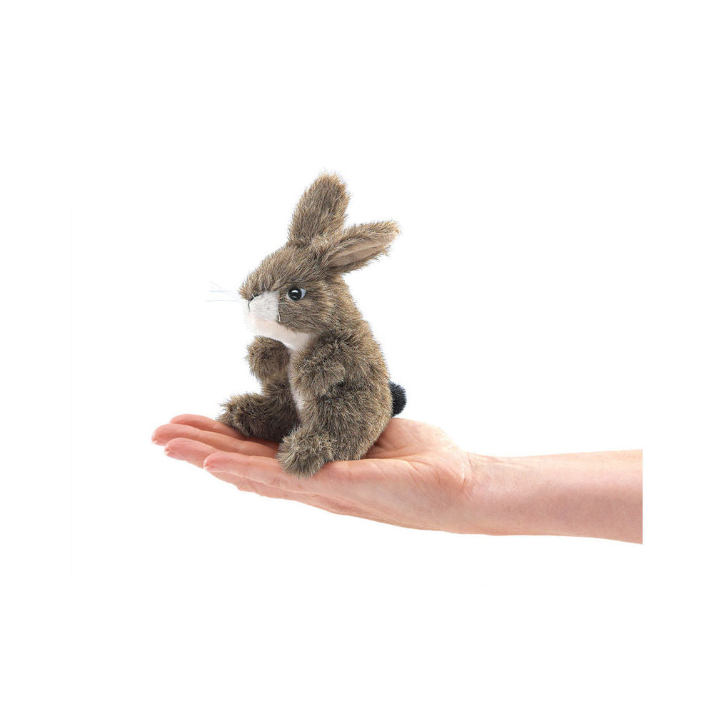 4pc Folkmanis Mini Jack Rabbit Finger Puppet 8x15cm - Brown 3y+