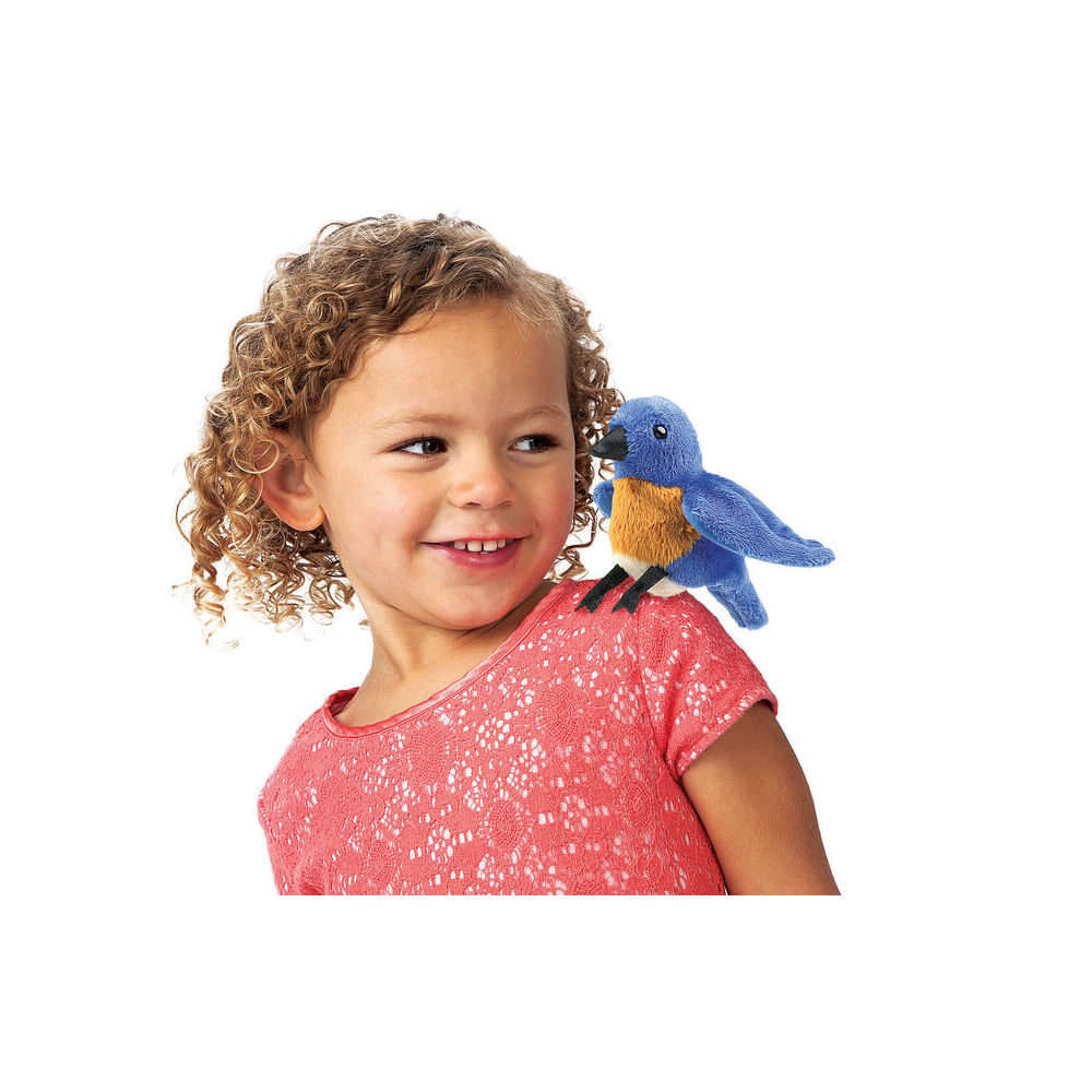 3pc Folkmanis Mini Bluebird Finger Puppet 13x8cm Kids Toy 3y+