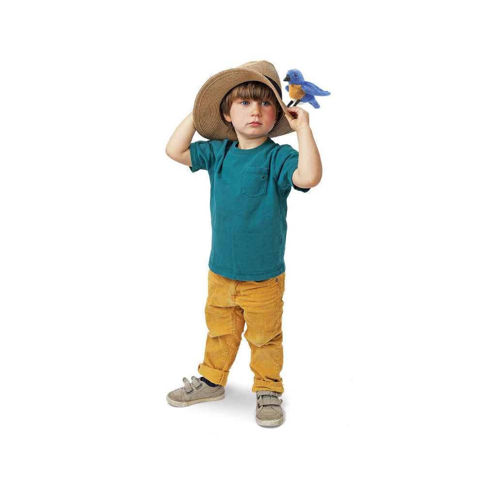 3pc Folkmanis Mini Bluebird Finger Puppet 13x8cm Kids Toy 3y+