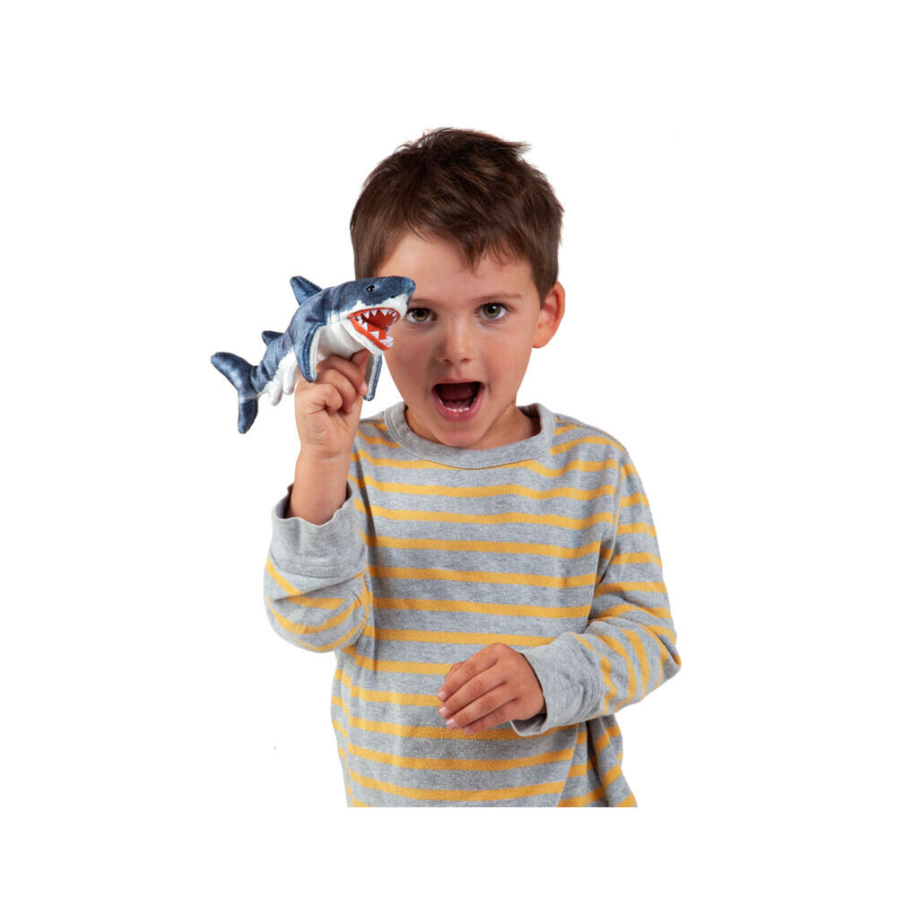 4pc Folkmanis Mini Shark Finger Puppet 20x10cm Kids Toy 3y+