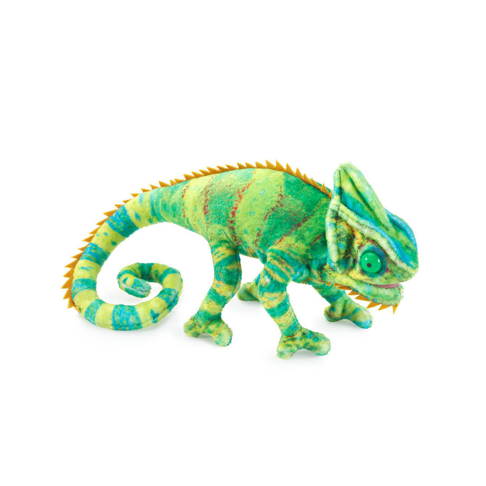 3pc Folkmanis Mini Chameleon Finger Puppet Kids Toy 3y+