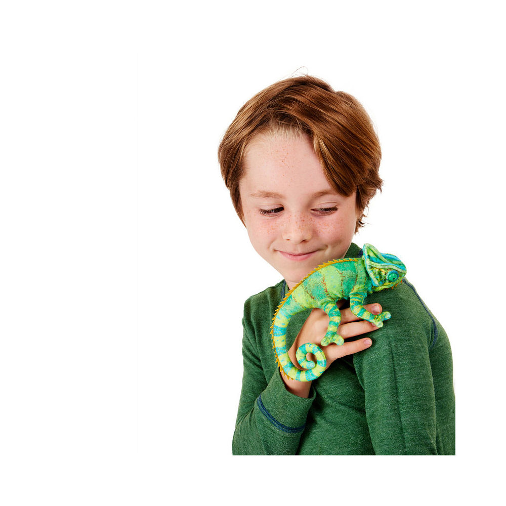 3pc Folkmanis Mini Chameleon Finger Puppet Kids Toy 3y+