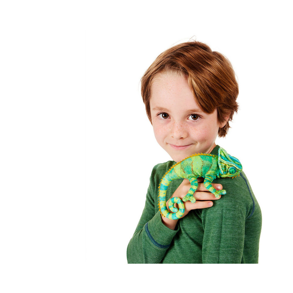 3pc Folkmanis Mini Chameleon Finger Puppet Kids Toy 3y+