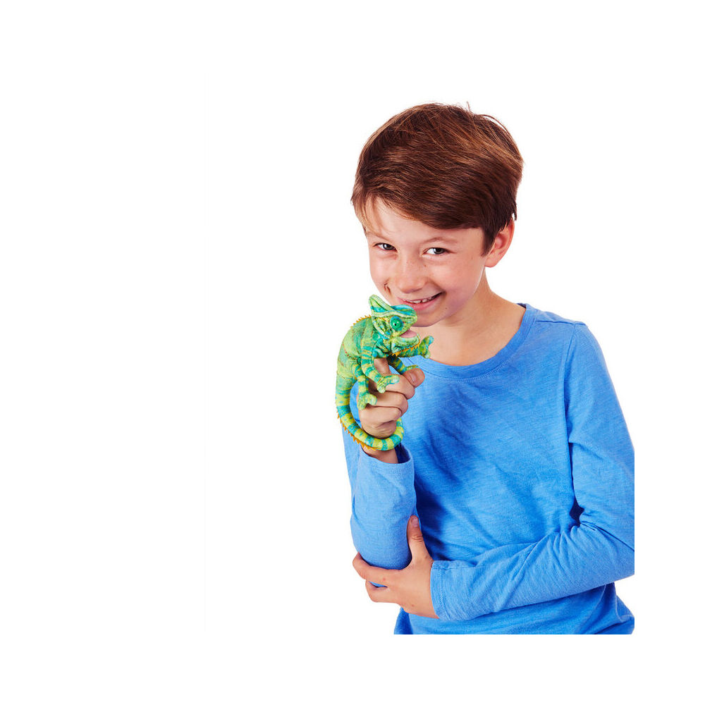 3pc Folkmanis Mini Chameleon Finger Puppet Kids Toy 3y+