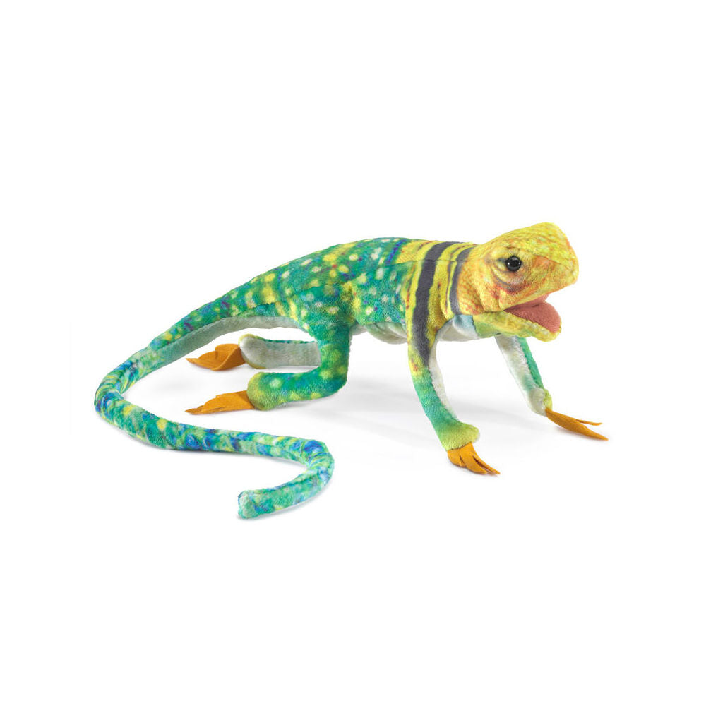3pc Folkmanis Mini Collared Lizard Finger Puppet Kids Toy 3y+