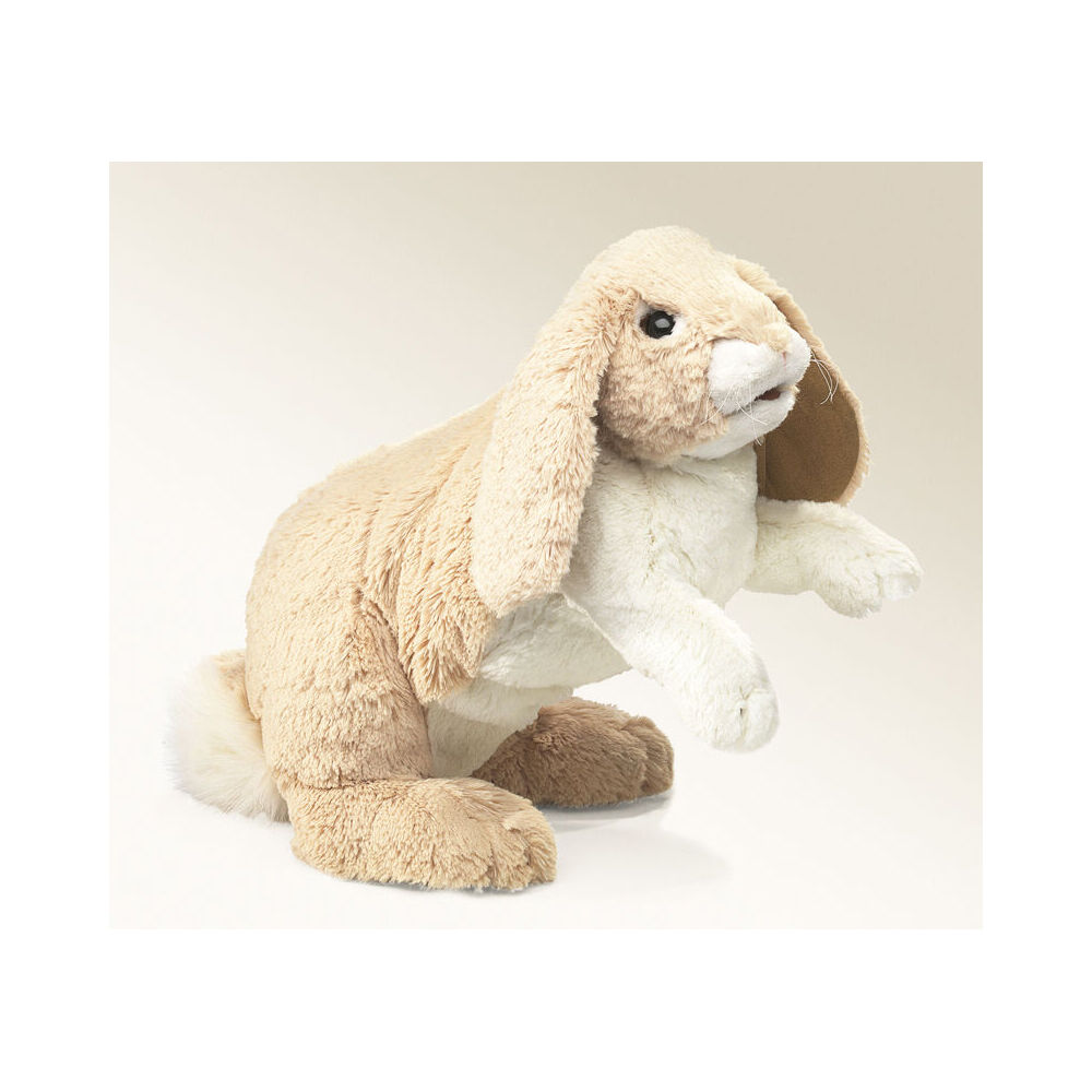 Folkmanis Floppy Bunny Rabbit Hand Puppet Kids Toy 43x20cm Brown 3y+