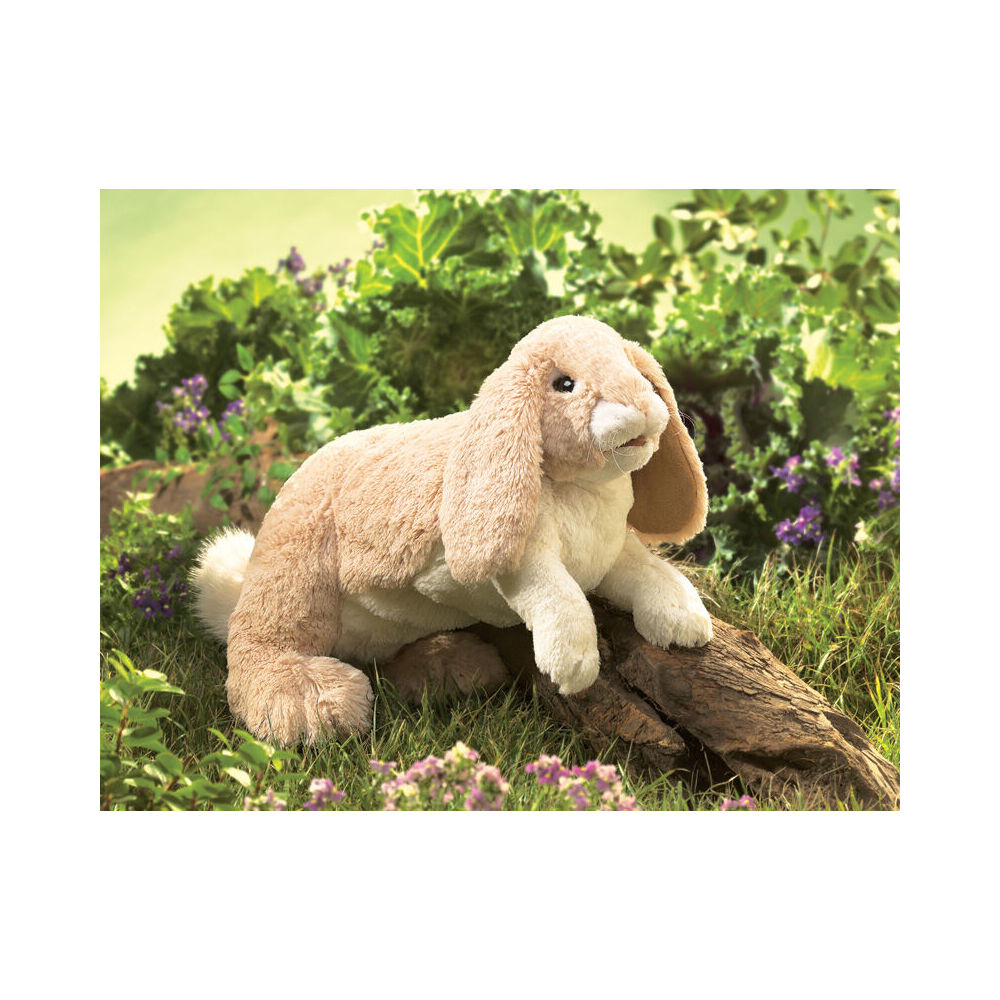 Folkmanis Floppy Bunny Rabbit Hand Puppet Kids Toy 43x20cm Brown 3y+