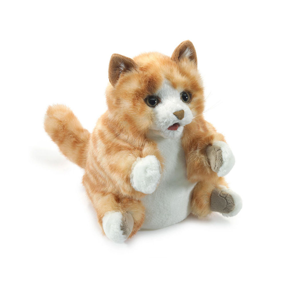 Folkmanis Orange Tabby Kitten Hand Puppet 25x18cm Brown 3y+