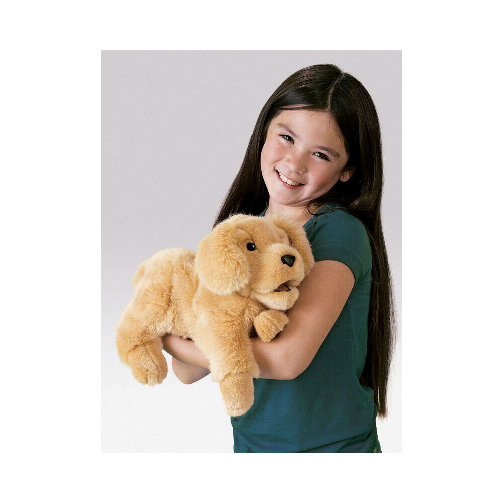 Folkmanis Golden Retriever Puppy Hand Puppet 43x18cm Brown 3y+