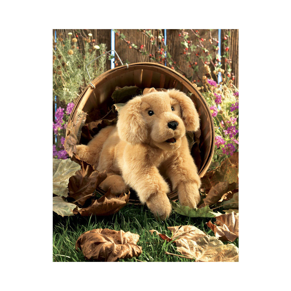 Folkmanis Golden Retriever Puppy Hand Puppet 43x18cm Brown 3y+