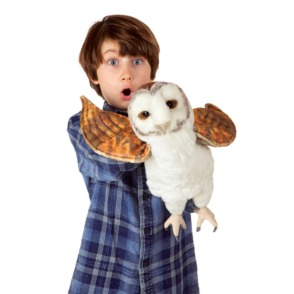 Folkmanis Barn Owl 36cm Animal Hand Puppet Kids/Children Toy 3y+